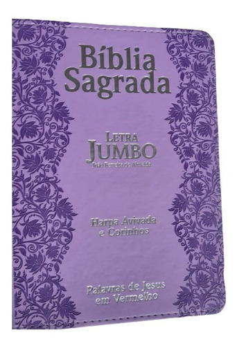 A Bíblia Sagrada Letra Jumbo Com Harpa E Corinhos