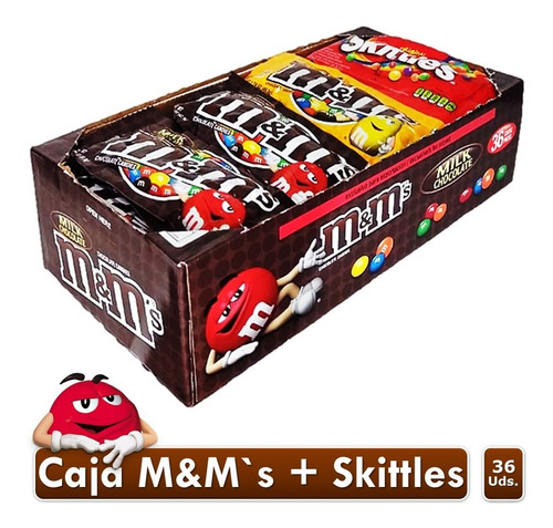 Chocolates Dulces Americanos Mars Mym Y Skittles X 36 Uds