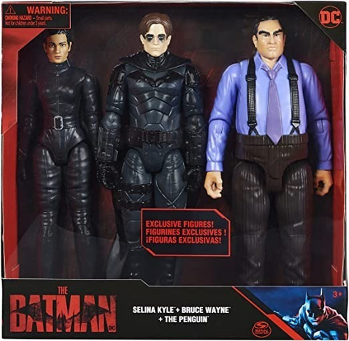 Batman Pelicula  3 Figuras , Wayne,selina Kyle Y El Pingüino