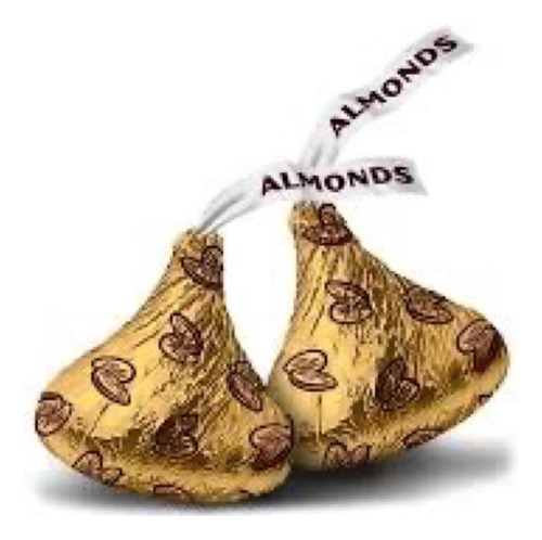 Hershey's Kisses Con Almendra 1kg 250pz A Granel