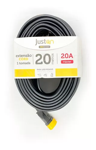 Extensão Elétrica profissional 20A - 50 metros - 3 tomadas Legrand - fio 2  x 2,5mm