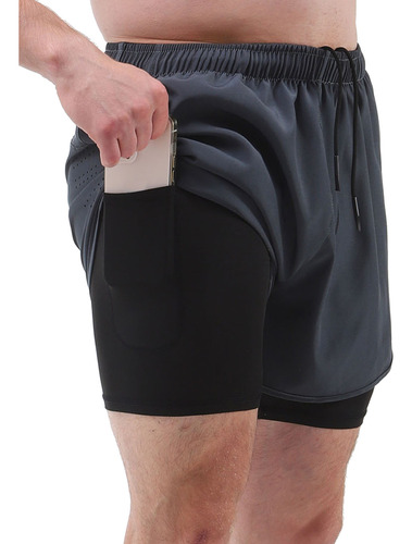 Pantalones Cortos Dry Shorts Fitness Liner Para Hombre, Cicl