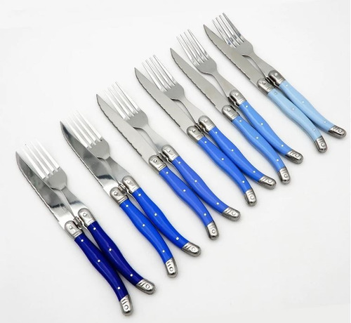 Set 12 Cubiertos Carne Montpellier Azul - Kitchenware