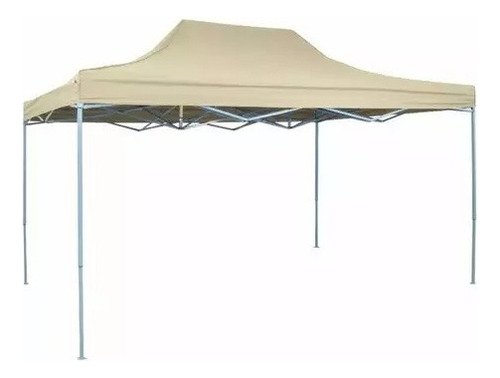 Toldo Plegable 3x4.5 Mts Lona Impermeable  Color Caqui Uv