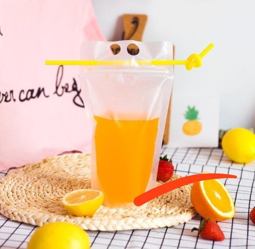 Imagen 4 de 10 de 50 Bolsa Stand Up Pouch Para Bebidas Con Cierre 350 Ml