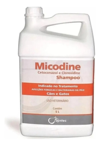 Micodine Shampoo 5 Litros - Syntec Fragrância Neutro