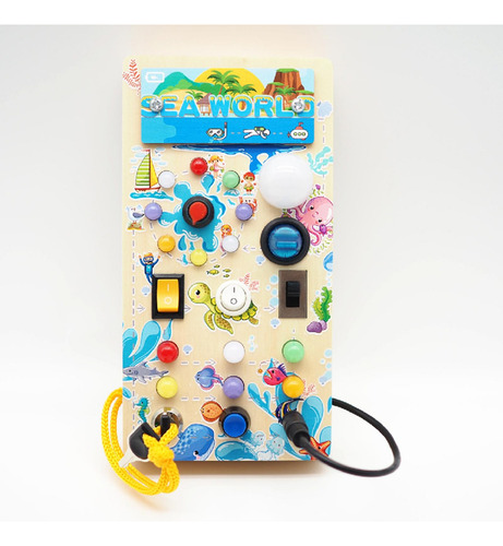 Tablero Ocupado Montessori, Juguete Sensorial Hecho A Mano,