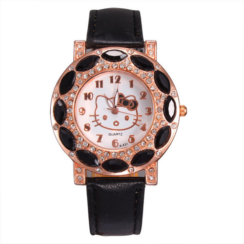 Reloj Digital Rojo Rosado Para Mujer, Estilo Caricatura