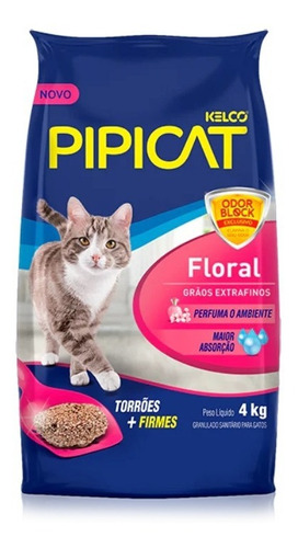 Arena Aglomerante Pipicat Aroma Floral Y Biodegradable 4 Kg 