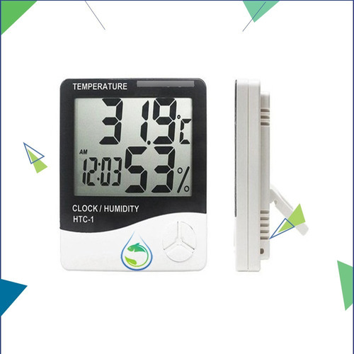 Termohigrómetro Htc-1 Medidor Humedad Temperatura Reloj Disp