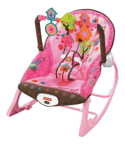 Silla mecedora para bebé Fisher-Price X7032 búho rosa