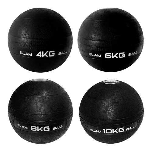 Kit Slam Ball Bola Peso Crossfit 4 6 8 10kg Liveup Sports