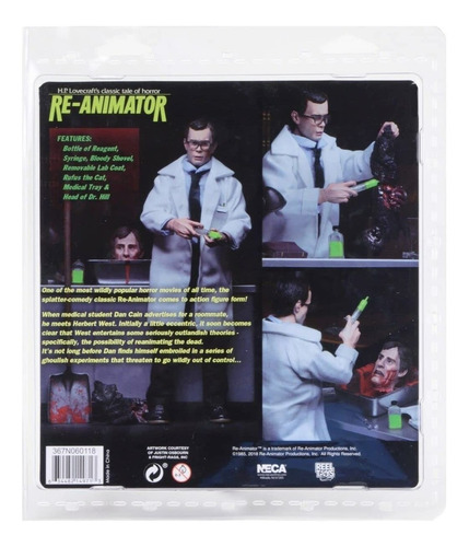 Imagen 5 de 7 de Retro Clothed Action Figures 8 Inch Re-animator Herbert West