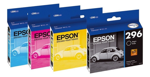 Cartuchos Epson Xp231 Xp241 T296 Originales Pack X4 Colores