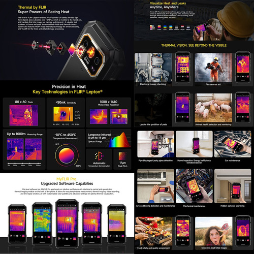 Ulefone Armor 27t Pro 12gb Ram 256gb Câmera Térmica 5g Ip68