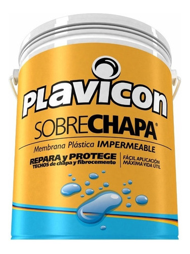 Membrana Plastica Impermeable Sobrechapa 20kg Plavicon M M Acabado - Color