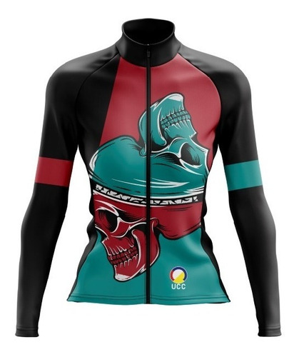 Jersey Ciclismo Ruta - Mtb 2-skull Para Mujer Manga Larga 