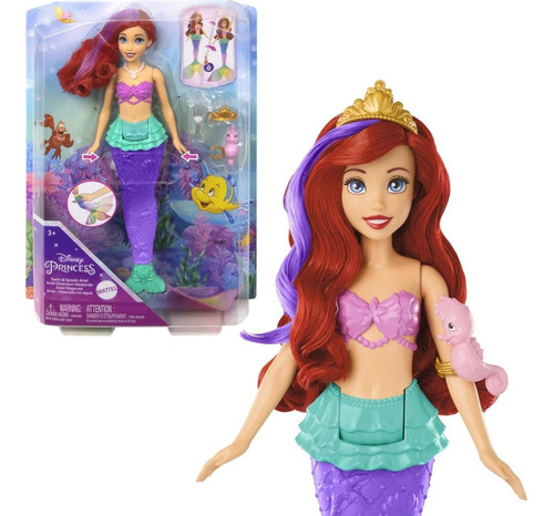 Boneca Disney Ariel Com Barbatana Mágica - Mattel Hpd43