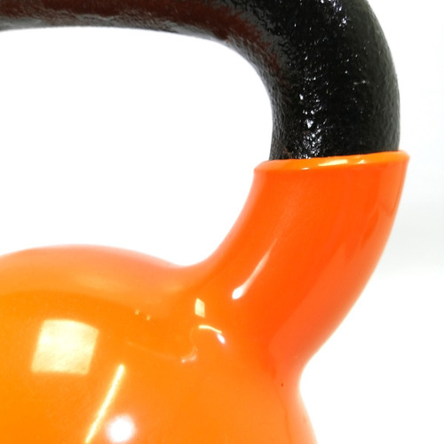 Imagen 5 de 9 de Pesa Rusa O Kettlebell De Hierro Fundido Recubierta 16 Kg
