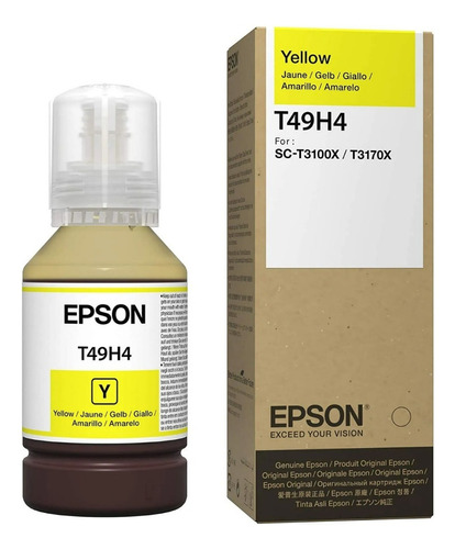 Tinta Para Impresora Epson T49h Color Amarillo De 140 Ml