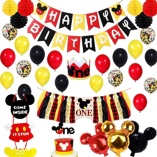Mickey Mouse Party Supplies - Paquete De Suministros Para Fi