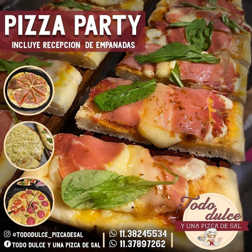 Pizza Party Para 30 Personas + Entrada De Empanadas 