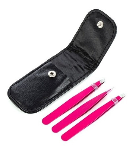 Set De Pinzas Para Cejas Acero Inoxidable Con Estuche