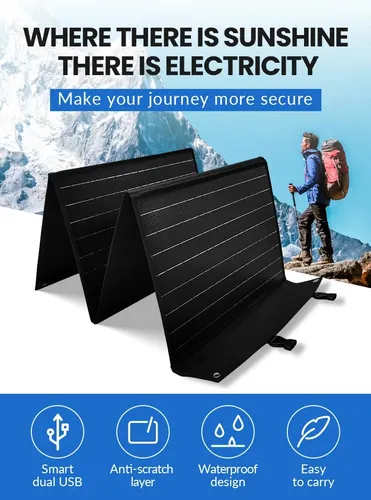 Panel Solar Portátil 2 Usb Carga 6v 10w