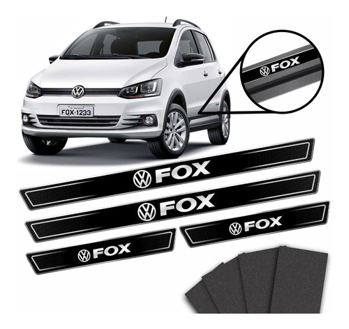 Kit Adesivo Protetor Soleira Porta Compatível Volkswagen Fox