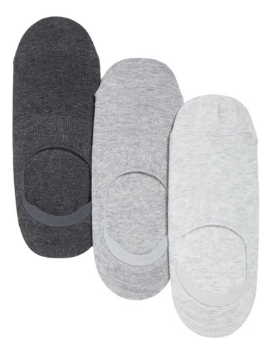 Calcetines Mujer Old Navy Pack De 3 No-show Gris