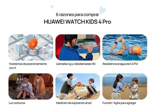 Imagen 2 de 4 de Smartwatch Huawei Watch Kids 4 Pro 8gb Rom Rosado