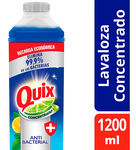 Imagen 1 de 3 de Quix Lavaloza Concentrado Antibacterial 1.2lt