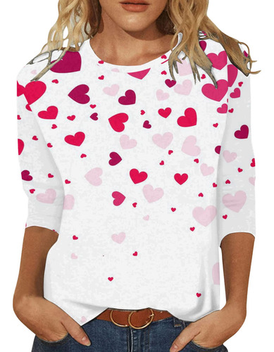 Camisa Para Mujer Patron Serie Dia San Valentin Estampado