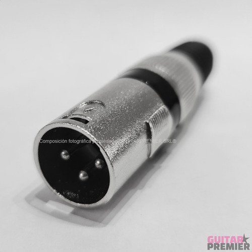 Imagen 9 de 10 de Ficha Conector Canon Xlr Macho Metalica Reforzada 3 Pines