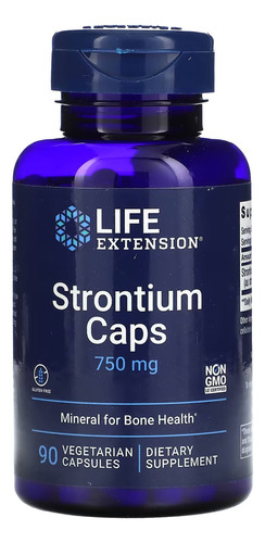 Life Extension Estonico Suplemento Salud Osea 750mg 90 Caps Sabor Sin sabor