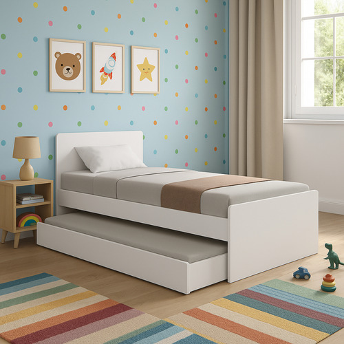 Bicama Solteiro Bibox Resistente Completa Colchões Probel
