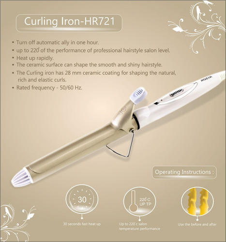 Tenaza Rizador Ondulador D Cabello Con Regulador Temperatura