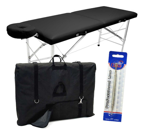 Kit Maca Massagem Metal Legno Andrômeda Bolsa, Extrator Inox