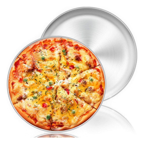 Sartén Para Pizza, Juego De Sartenes De Acero Inoxidable De 