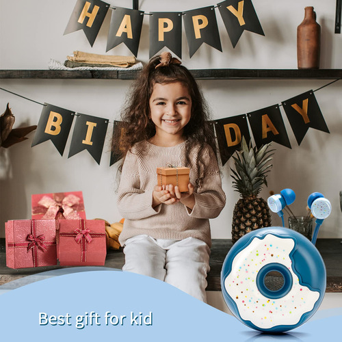 Auriculares Anruk Cute Donut Para Niños Con Micrófono Y Fund