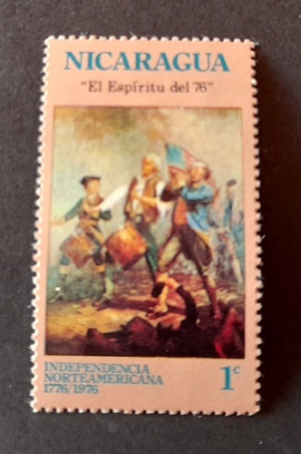 Sello Postal - Nicaragua - Independencia De Usa 1976