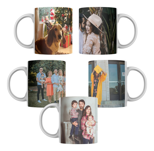 5 Tazas Personalizadas Ceramica Foto Frase Logo Diseño