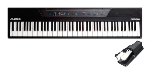 Piano Digital Alesis Recital 88 Teclas + Pedal Sustain 