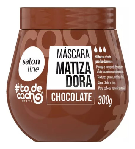 Máscara Matizadora Chocolate To De Cacho Salon Line 300g