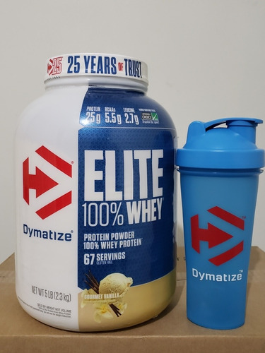 Elite Whey - Dymatize 5 Libras + Shaker Original Dymatize