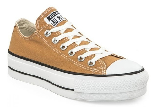 Zapatillas Converse All Star Plataforma Ocre Exclusiva Dama | Mercado Libre