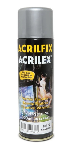 Verniz Spray Acrilex Acrilfix Semibrilho 300ml