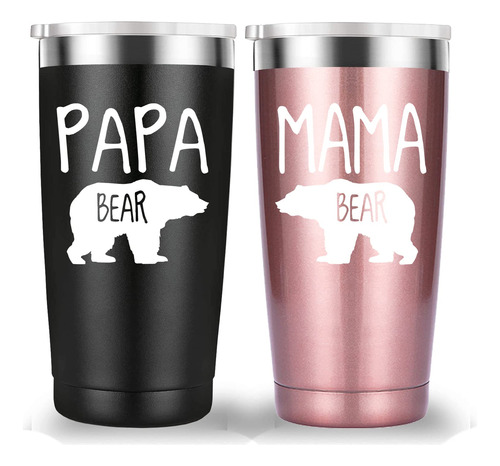 Papa Oso Mamá Bear Travel Mug Tumbler. Un  B0b19bf5vy_180424