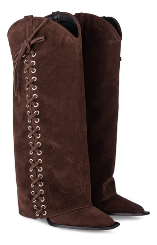 Bota Mujer Diseño Cordones