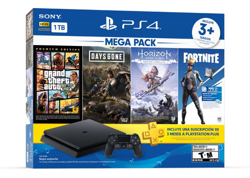 Playstation 4 1tb Mega Pack 3 Juegos Joystick Cupón Fortnite